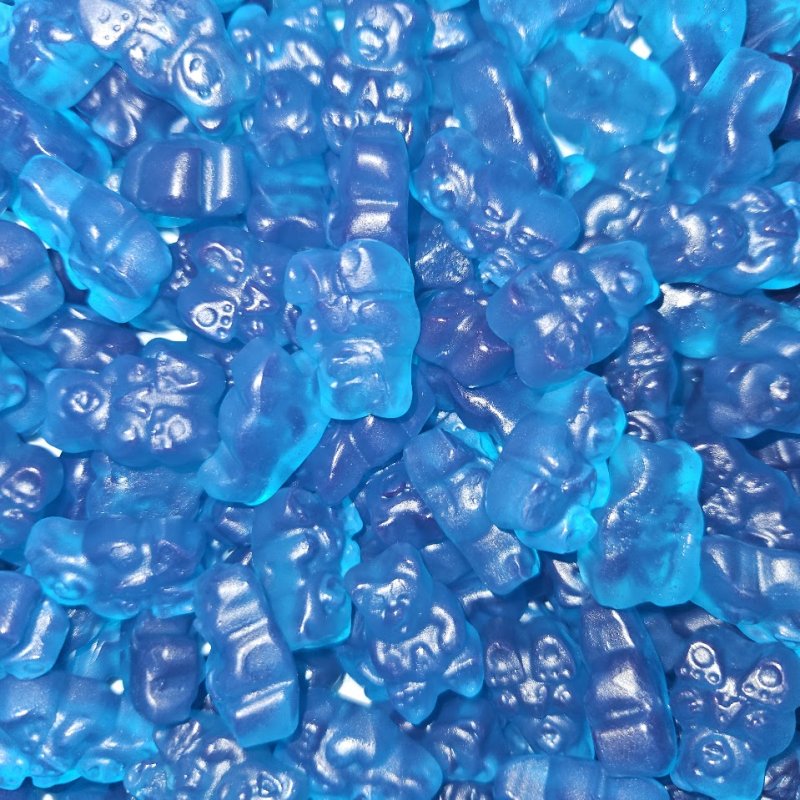 Gummi Blue Raspberry Bears - Candy Barrel Myrtle Beach